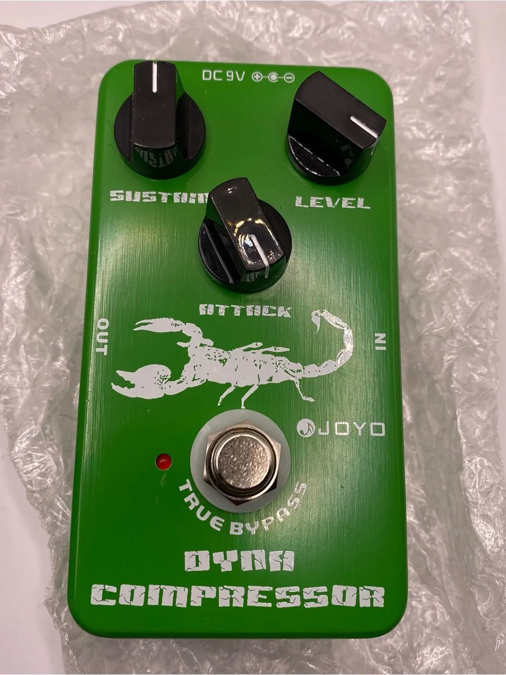 Green Guitar Effects Pedal - Compression/Utility Pedal